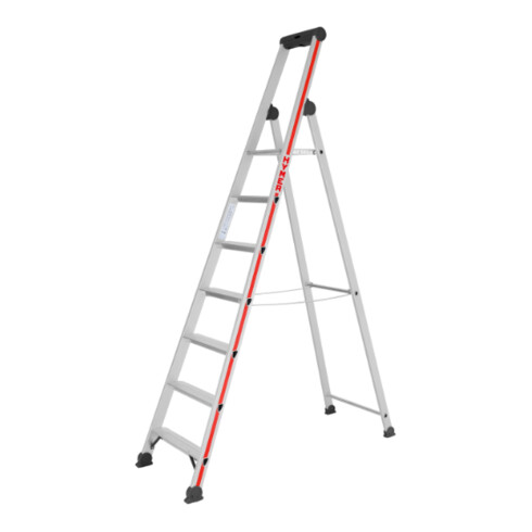 Hymer Stufenstehleiter mit Plattform, einseitig begehbar, 7 Stufen