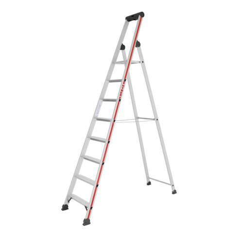 Hymer Stufenstehleiter mit Plattform, einseitig begehbar, 8 Stufen