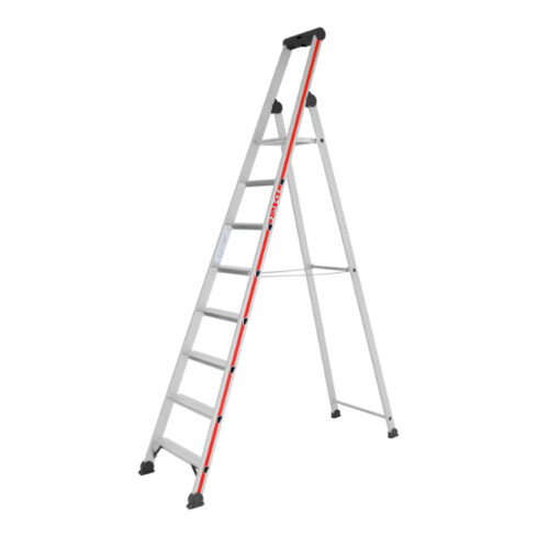 Hymer Stufenstehleiter mit Plattform, einseitig begehbar, 8 Stufen