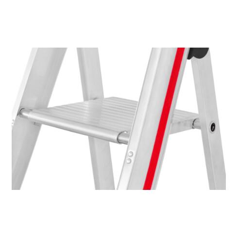 Hymer Stufenstehleiter mit Plattform, einseitig begehbar, 8 Stufen