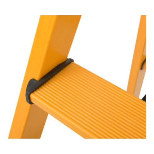 Hymer Stufenstehleiter mit Plattform, einseitig begehbar, 5 Stufen