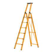 Hymer Stufenstehleiter mit Plattform, einseitig begehbar, 6 Stufen