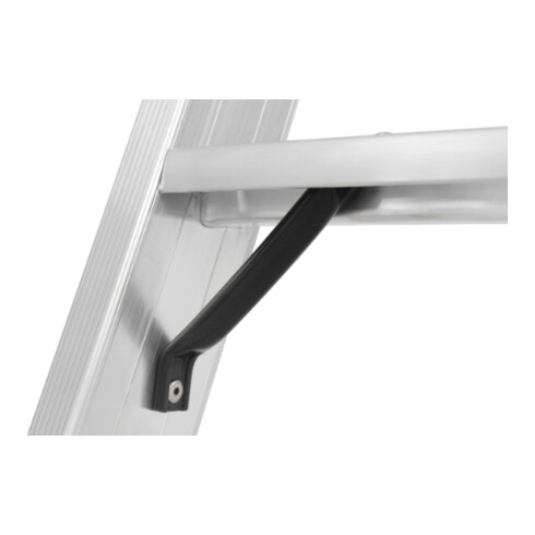 Hymer Stufenstehleiter mit Plattform und Rollen, einseitig begehbar, 4 Stufen