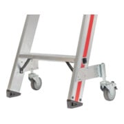 Hymer Stufenstehleiter mit Rollen, beidseitig begehbar-2