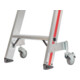 Hymer Stufenstehleiter mit Rollen, beidseitig begehbar, 2x4 Stufen