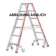 Hymer Stufenstehleiter mit Rollen, beidseitig begehbar, 2x5 Stufen-1