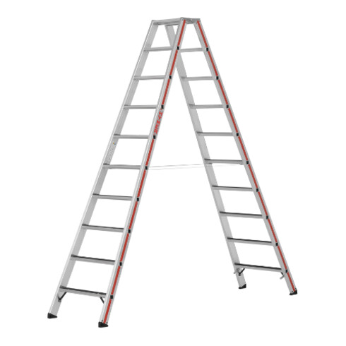 Hymer Stufenstehleiter R13, beidseitig begehbar, 2x10 Stufen