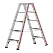 Hymer Stufenstehleiter R13, beidseitig begehbar, 2x5 Stufen