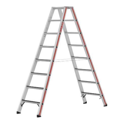 Hymer Stufenstehleiter R13, beidseitig begehbar, 2x8 Stufen