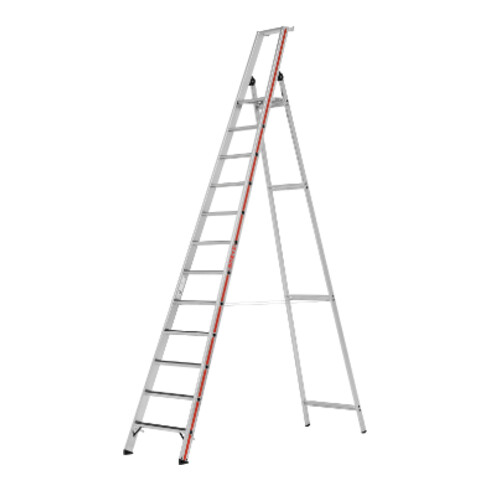 Hymer Stufenstehleiter R13 mit Plattform, einseitig begehbar, 12 Stufen