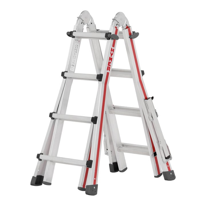 Set Hymer Teleskopleiter + Werkzeugtasche für Aluleitern