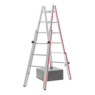 Hymer Trappenstaande ladder, taps toelopend, aan beide zijden begaanbaar