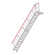 Hymer Treppe stationär mit Podest, Treppenneigung 45°, Stufenbr. 600 mm, 19 St.