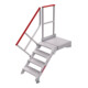 Hymer Treppe stationär mit Podest, Treppenneigung 45°, Stufenbr. 600 mm, 4 St.