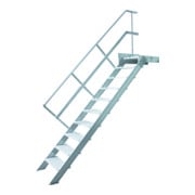 Hymer Treppe stationär Stufenbreite 800 mm mit Podest Treppenneigung 45°-1