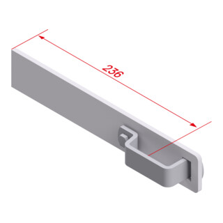 Hymer Wandhaken gerade, Aluminium