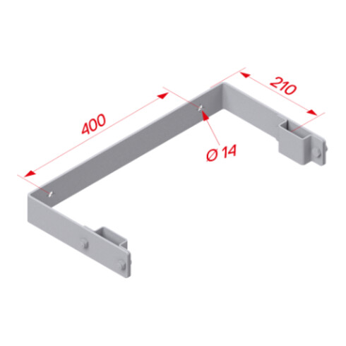 Hymer Wandhalter U-Form 210 mm