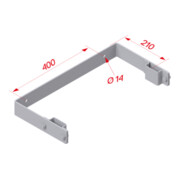 Hymer Wandhalter U-Form 210 mm