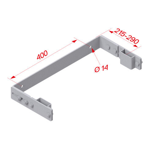 Hymer Wandhalter U-Form verstellbar