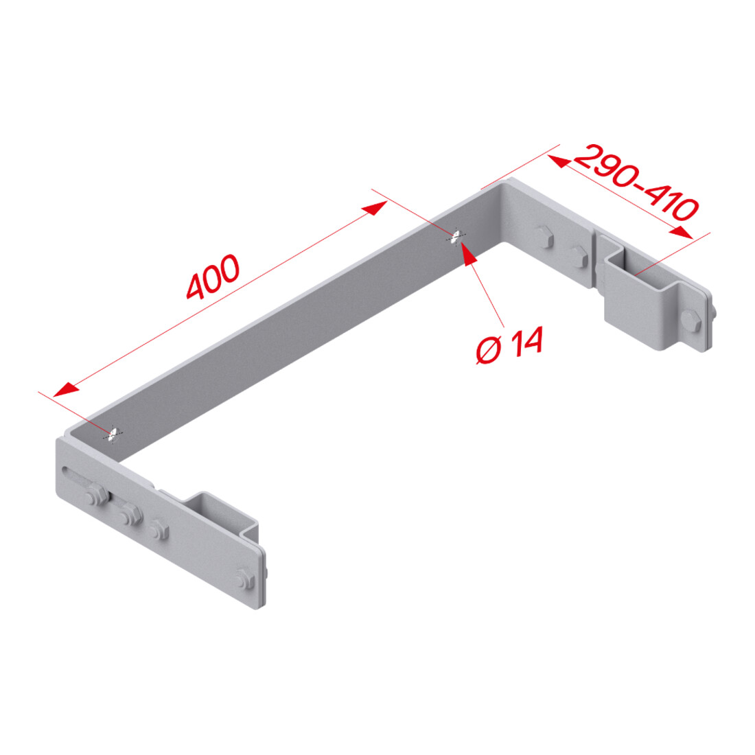 Hymer Wandhalter U-Form verstellbar