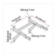 Hymer Wandkonsole verstellbar Aluminium
