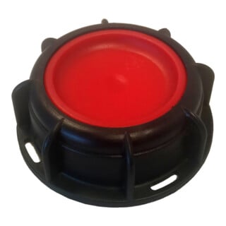 IBC Container bouchon avec ventilation, PP, noir/rouge, IBC IG 2" (S60x6)