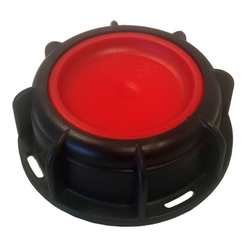 IBC Container bouchon avec ventilation, PP, noir/rouge, IBC IG 2" (S60x6)