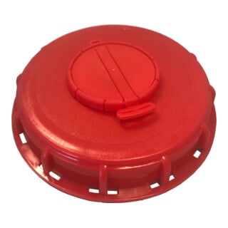 IBC Container-Deckel m. Entlüftung, PP, rot, IG 150mm