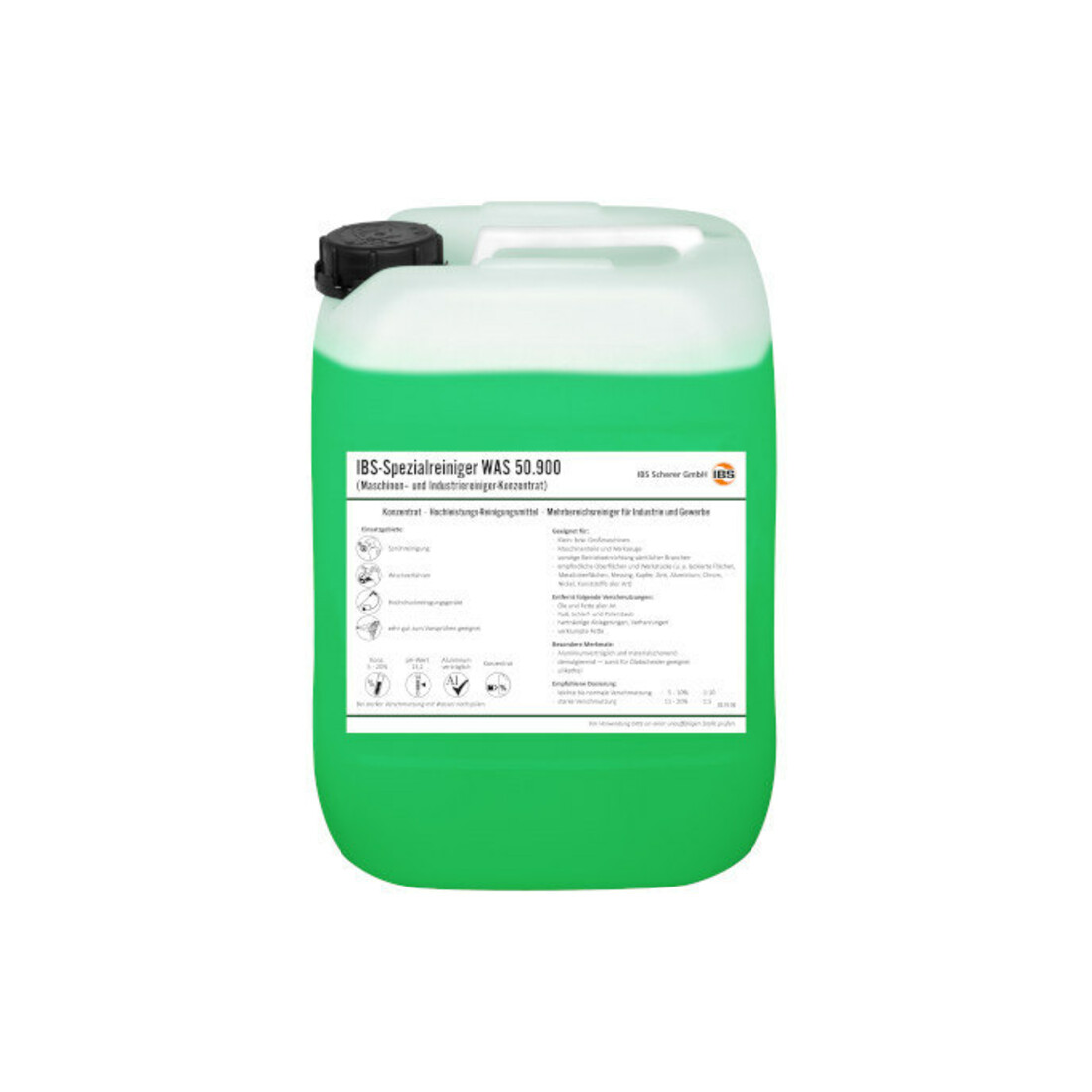 IBS Nettoyant spécial WAS 50.900 20L (concentré nettoyant machines et industrie)