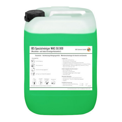 IBS Nettoyant spécial WAS 50.900 20L (concentré nettoyant machines et industrie)