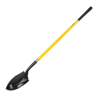 Ideal Pelle à bêche noire dentelée avec manche FGL.