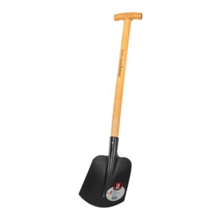 Ideal Pelle compacte noire avec manche ET 630 mm