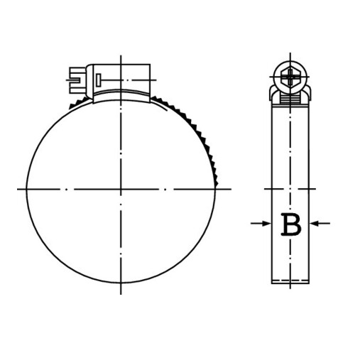 IDEAL-Schlemper Schlauchschelle DIN3017 W5, 12mm, 280-300mm