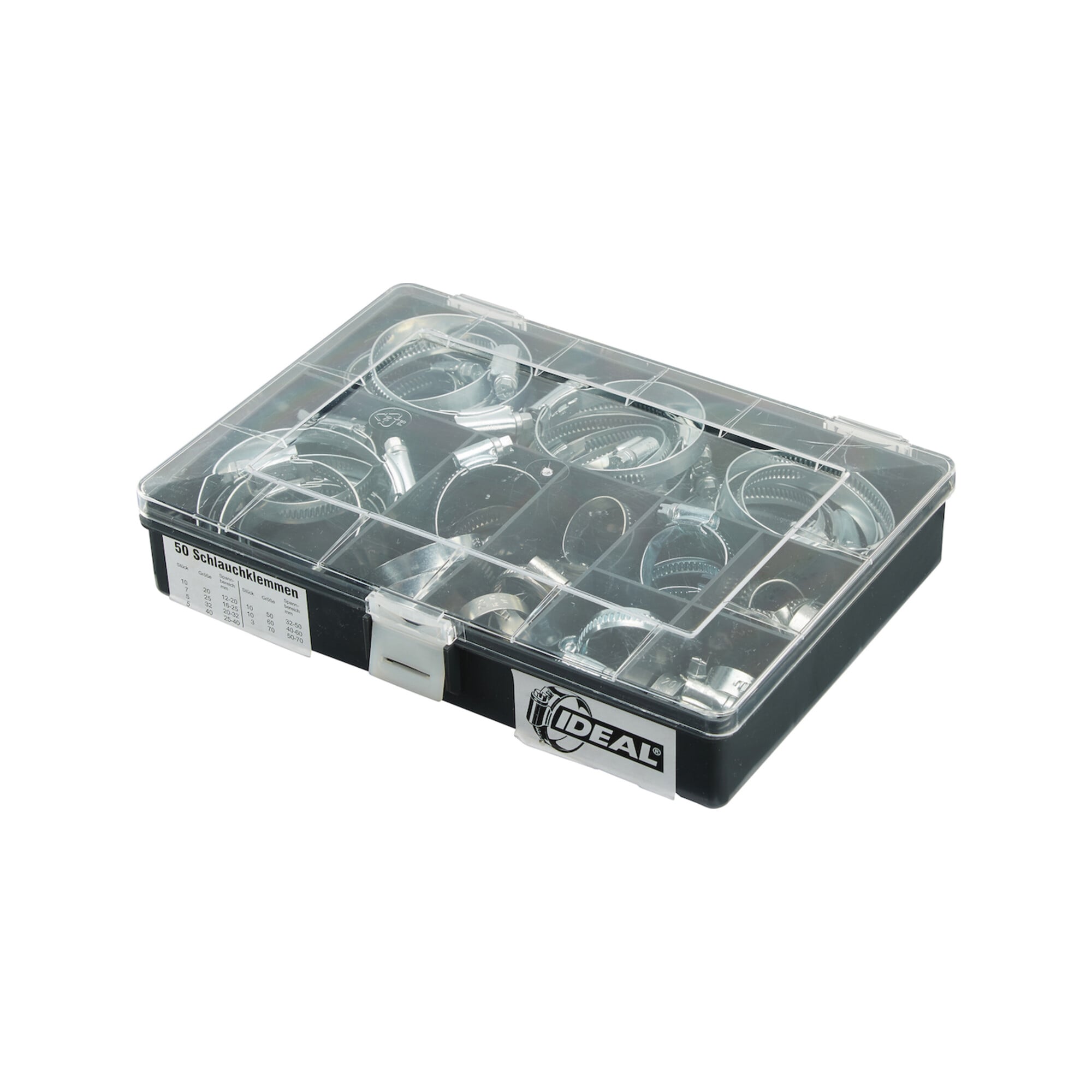IDEAL-Schlemper Schlauchschellen-Set W5 12mm sortiert ; Ideal Schlemper