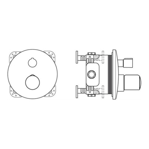 Ideal Standard Bade-Thermostat MELANGE UP-Bausatz 2 (EASY-Box) chrom