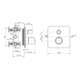 Ideal Standard Bade-Thermostat TONIC II UP Bausatz 2 eigensicher gemäß DIN EN 1717 chrom-4
