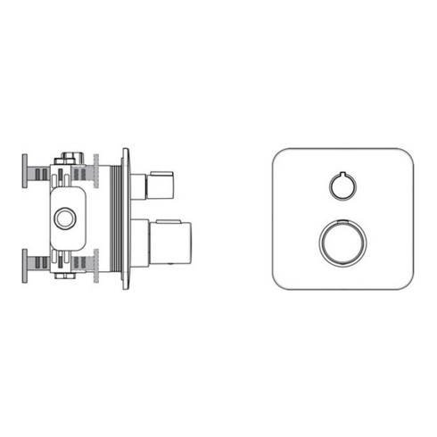 Ideal Standard Bade-Thermostat TONIC II UP Bausatz 2 eigensicher gemäß DIN EN 1717 chrom