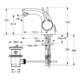 Ideal Standard Einhebel-Bidetarmatur MELANGE mit Zugknopf-Ablaufgarnitur chrom-2