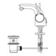 Ideal Standard Einhebel-Bidetarmatur MELANGE mit Zugknopf-Ablaufgarnitur chrom-4