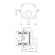 Ideal Standard Einhebel-Brausebatterie NEON UP, Funktionsteil, Sichtteile chrom-2