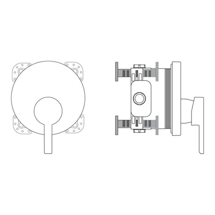 Ideal Standard Einhebel-Brausebatterie NEON UP, Funktionsteil, Sichtteile chrom