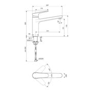 Ideal Standard Einhebel-Küchenarmatur CERAPLAN III mit hoch angesetztem Gussauslauf chrom-2