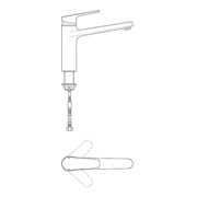 Ideal Standard Einhebel-Küchenarmatur CERAPLAN III mit hoch angesetztem Gussauslauf chrom-4
