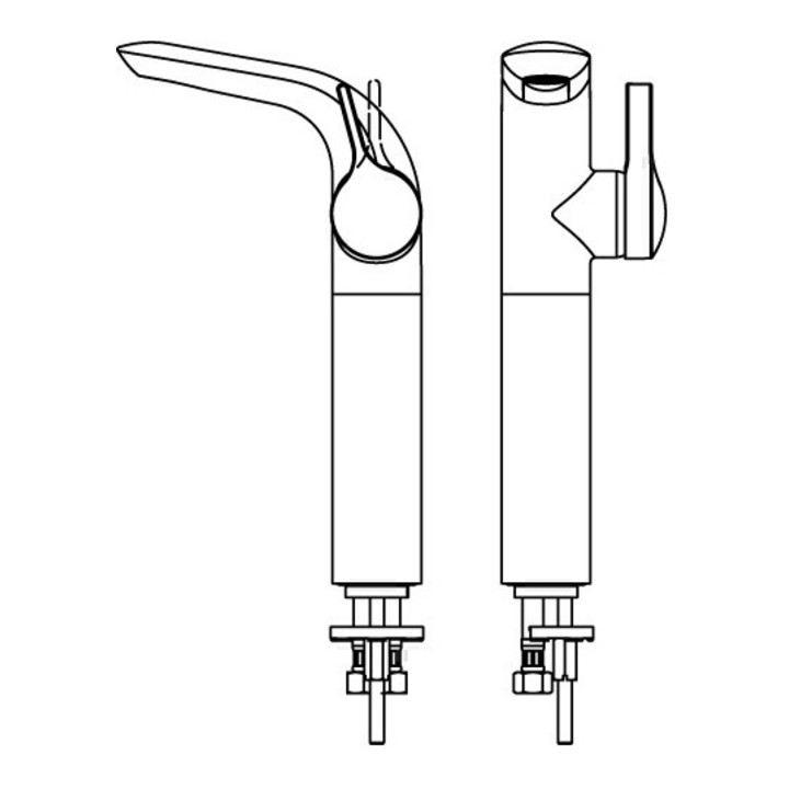 Ideal Standard Einhebel-Waschtischarmatur MELANGE verlängerter Sockel chrom