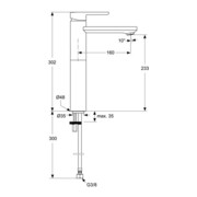 Ideal Standard Einhebel-Waschtischbatterie NEON verlängerter Sockel ohne Ablaufgarnitur chrom-2