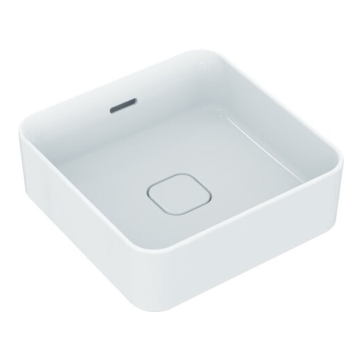 Ideal Standard Lavabo à poser STRADA II avec trop-plein, sans trou de robinet 400 x 400 x 180 mm blanc
