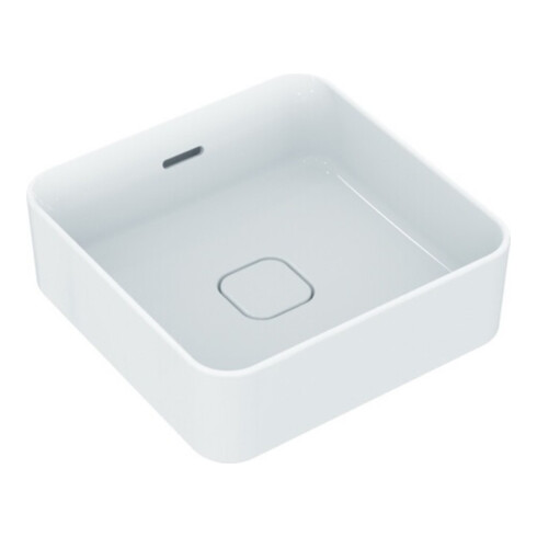 Ideal Standard Lavabo à poser STRADA II avec trop-plein, sans trou de robinet 400 x 400 x 180 mm blanc