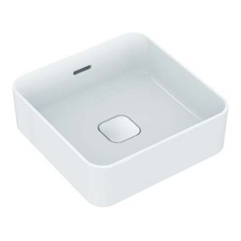 Ideal Standard lavabo à poser STRADA II avec trop-plein, sans trou pour robinet 400 x 400 x 180 mm blanc