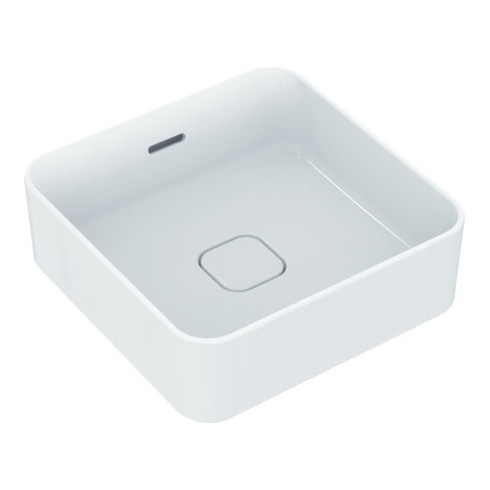 Ideal Standard lavabo à poser STRADA II avec trop-plein, sans trou pour robinet 400 x 400 x 180 mm blanc