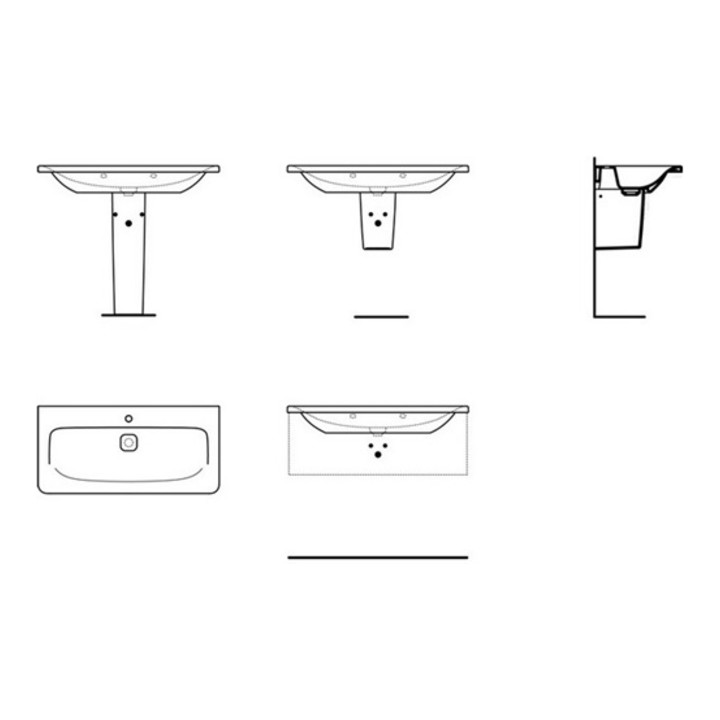 Ideal Standard lavabo de meuble TONIC II 1015 x 490 mm blanc
